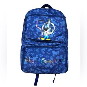 Walt Disney World Parks 50th Anniversary Mickey Mouse blue backpack cooler
